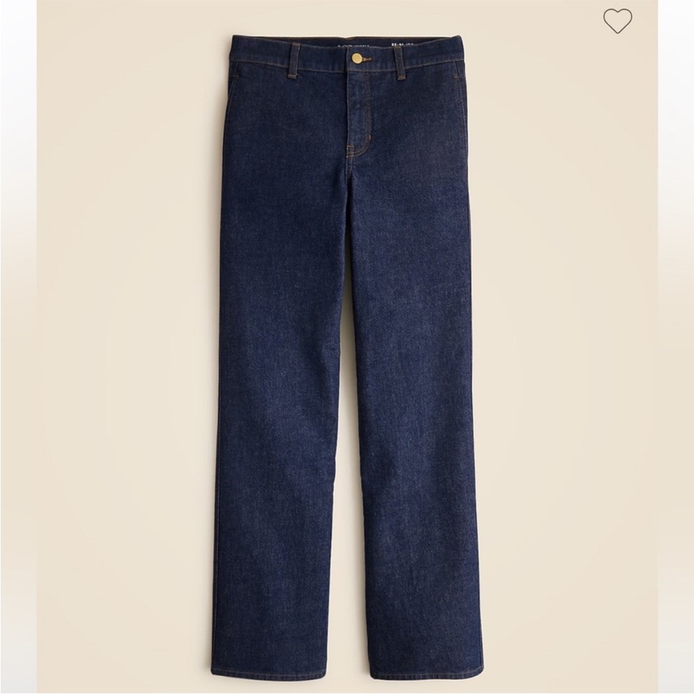 J. Crew ‘96 Slim Wide Trouser Denim Dark Blue Women's Flare Jeans 26 - Picture 3 of 11